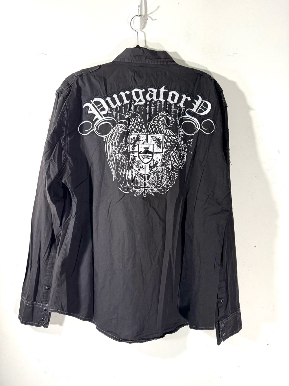Black Label Men’s Long Sleeve Purgatory Shirt XXL Goth Heavy Metal Grunge Punk